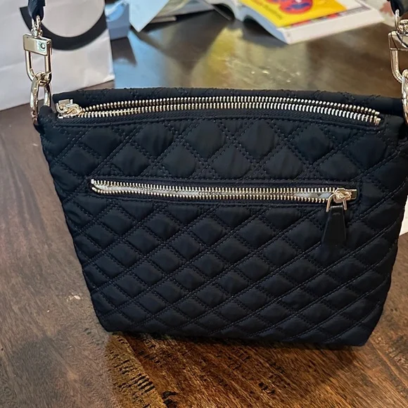 NEW & UNUSED Guess Quilted Black Shoulder Bag - Picture 5 of 9